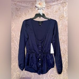 Size Medium Blue Alison Morgan Blouse